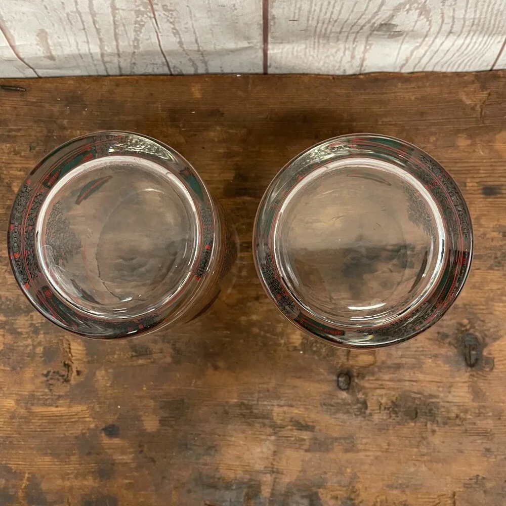 Harley Davidson B&S Vintage Christmas Tumbler Glasses, set of 2